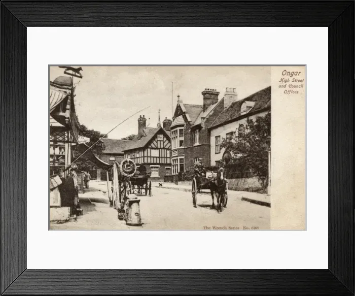 Framed Print : Ongar, Essex - High Street and Council Offices Framed Print : Ongar, Essex - High Street and Council Offices