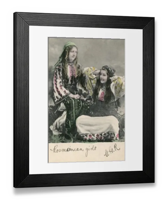 Framed Print : A pair of Romanian Girls Framed Print : A pair of Romanian Girls