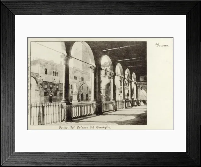 Framed Print : Italy - Verona - Portico of the Palazzo del Consiglio Framed Print : Italy - Verona - Portico of the Palazzo del Consiglio