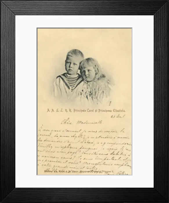 Framed Print : Prince Carol and Princess Elisabeth of Romania Framed Print : Prince Carol and Princess Elisabeth of Romania