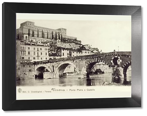 Italy - Verona - Ponte Pietra and the Castle