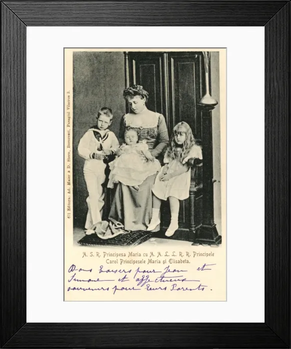 Framed Print : Queen Maria of Romania and her children Framed Print : Queen Maria of Romania and her children
