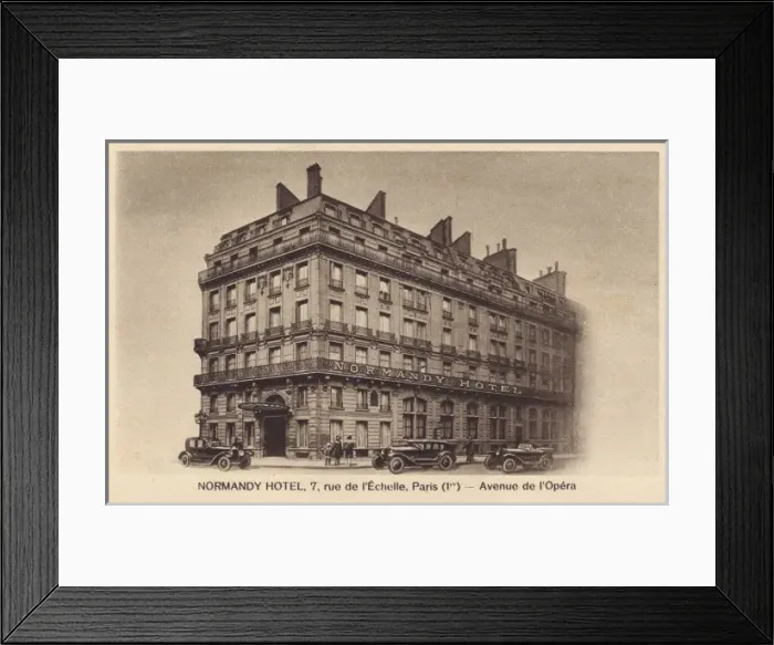 Framed Print : Normandy Hotel, Rue de l Opera, Paris Framed Print : Normandy Hotel, Rue de l Opera, Paris