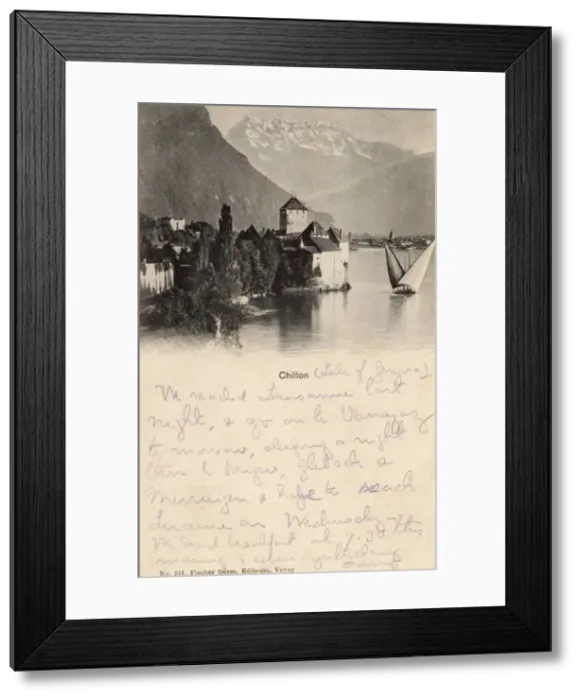 Framed Print : Switzerland - Chillon and Lake Geneva Framed Print : Switzerland - Chillon and Lake Geneva