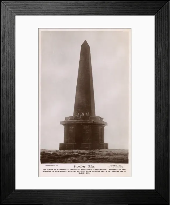 Framed Print : Stoodley Pike at Eastwood, Lancashire Framed Print : Stoodley Pike at Eastwood, Lancashire
