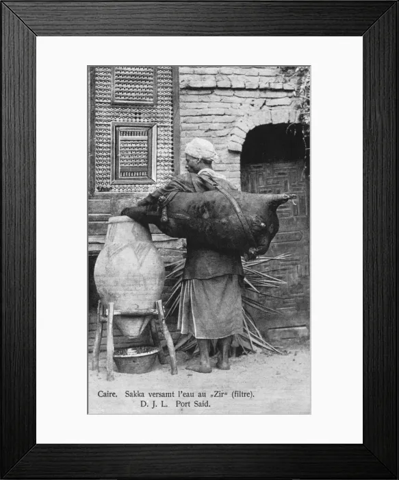 Framed Print : Filtering drinking water - Cairo Framed Print : Filtering drinking water - Cairo
