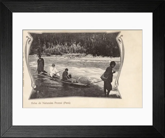 Framed Print : Peruvian river transport - Balsa Raft Framed Print : Peruvian river transport - Balsa Raft