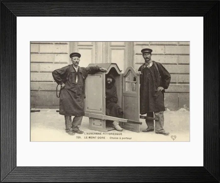 Framed Print : France - Sedan Chair - Mont-Dore Framed Print : France - Sedan Chair - Mont-Dore