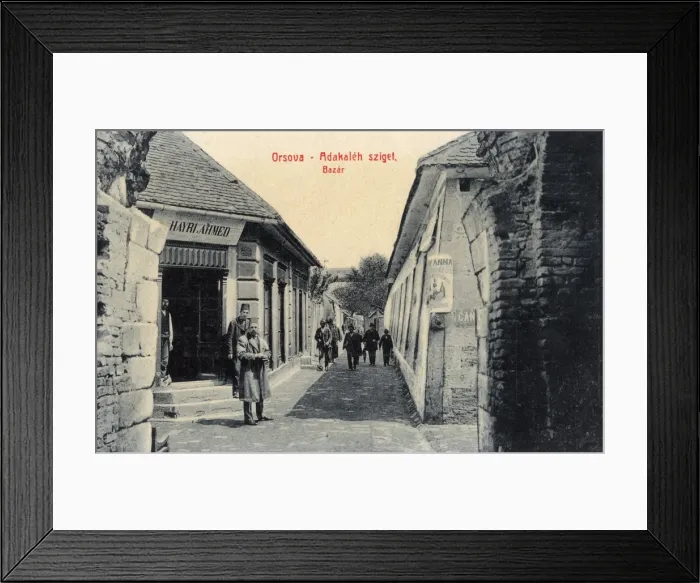 Framed Print : Bazaar at Ada-Kaleh - fortified Turkish Island Framed Print : Bazaar at Ada-Kaleh - fortified Turkish Island