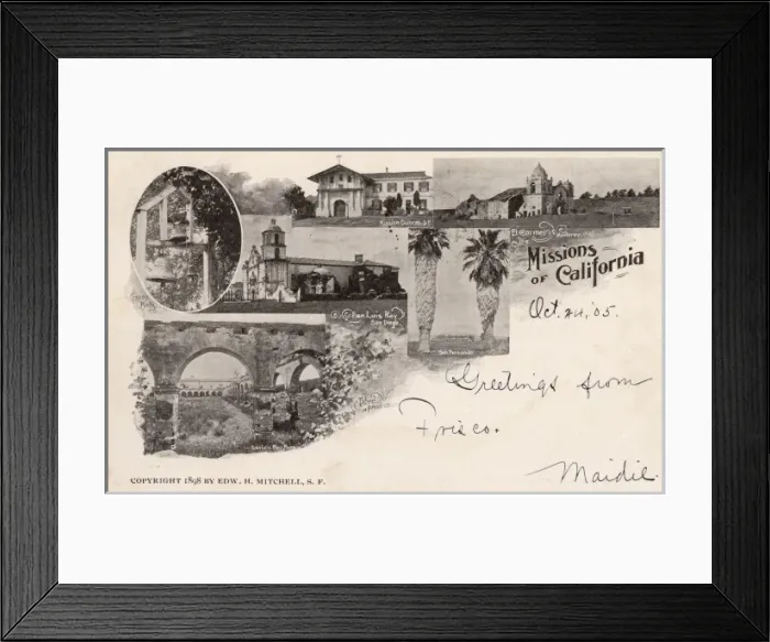Framed Print : The Missions of California Framed Print : The Missions of California