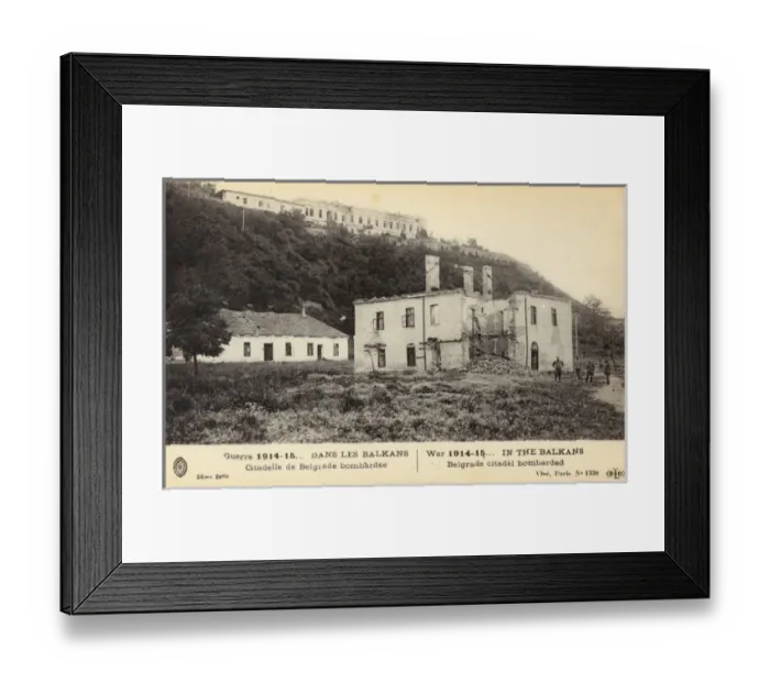 Framed Print : Serbia - Bombardment of Belgrade Citadel Framed Print : Serbia - Bombardment of Belgrade Citadel
