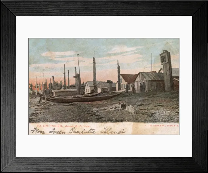 Framed Print : Queen Charlotte Island - Masset Totem Poles Framed Print : Queen Charlotte Island - Masset Totem Poles