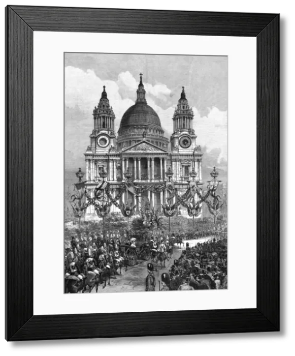 Framed Print : Royal wedding 1893 - the procession passed St. Paul s Framed Print : Royal wedding 1893 - the procession passed St. Paul s