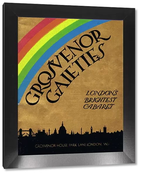 Programme cover for Grosvenor Gaieties