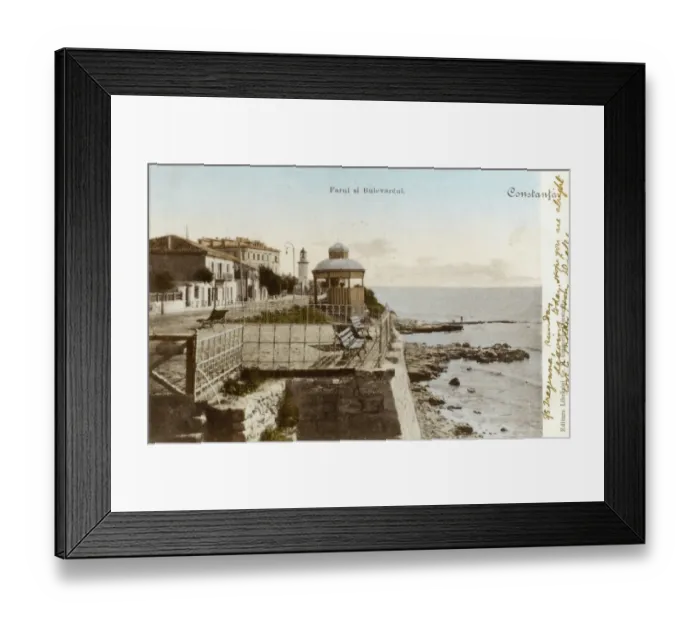Framed Print : Constanta - Romania - Avenue and Lighthouse Framed Print : Constanta - Romania - Avenue and Lighthouse