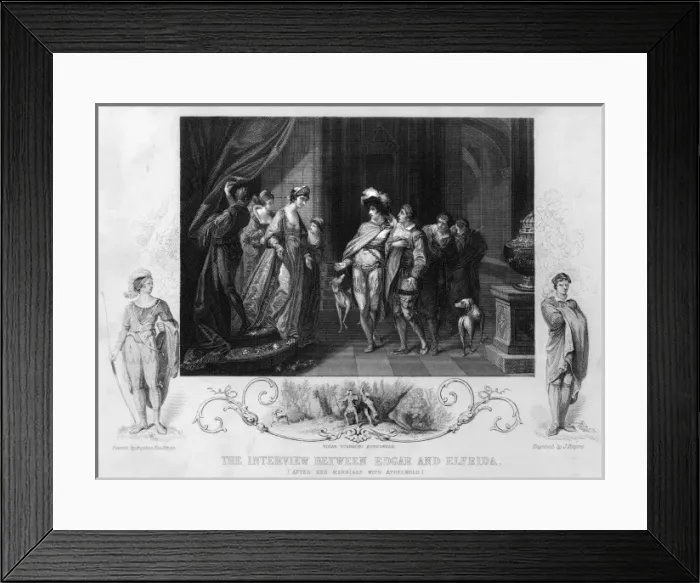 Framed Print : King Edgar meets Aelfthryth Framed Print : King Edgar meets Aelfthryth