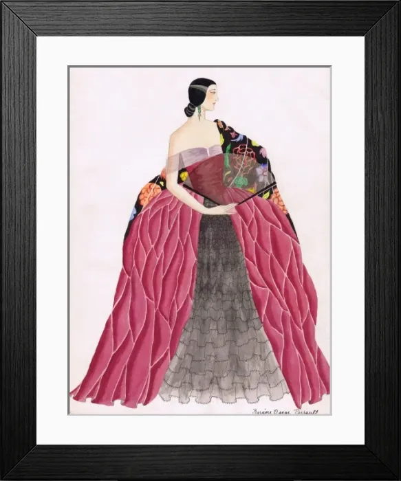 Framed Print : Costume design by Bergere Oscar Perrault Framed Print : Costume design by Bergere Oscar Perrault