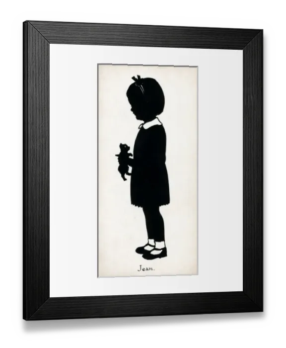 Framed Print : Silhouette of a little girl called Jean Framed Print : Silhouette of a little girl called Jean