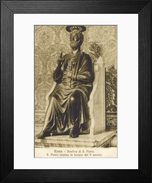 Framed Print : Saint Peter - Bronze Statue Framed Print : Saint Peter - Bronze Statue