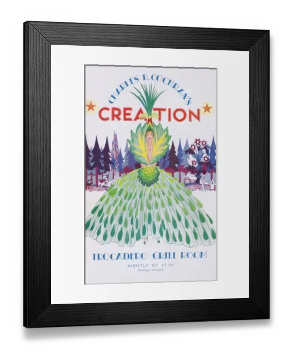 Framed Print : Programme cover for Creation at the Trocadero Framed Print : Programme cover for Creation at the Trocadero