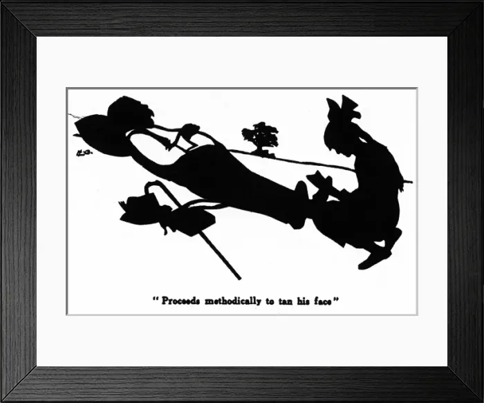 Framed Print : Silhouette of a man sunbathing Framed Print : Silhouette of a man sunbathing