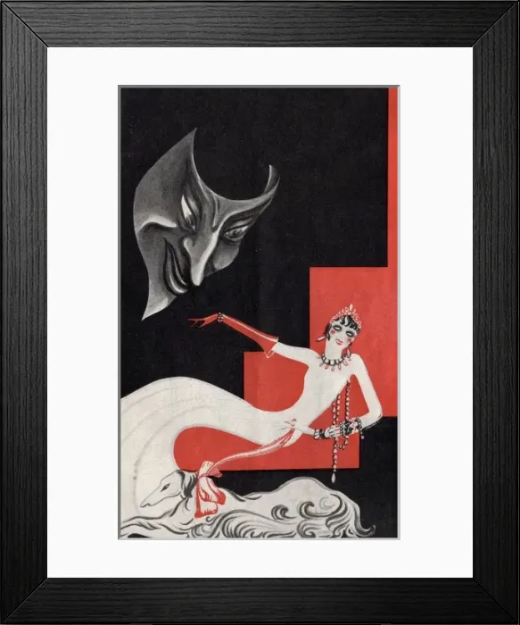 Framed Print : Illustration for the programme cover of Paris Fantaisie, 193