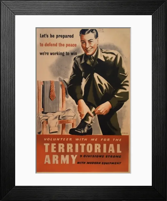 Framed Print : Poster advertising the Territorial Army Framed Print : Poster advertising the Territorial Army