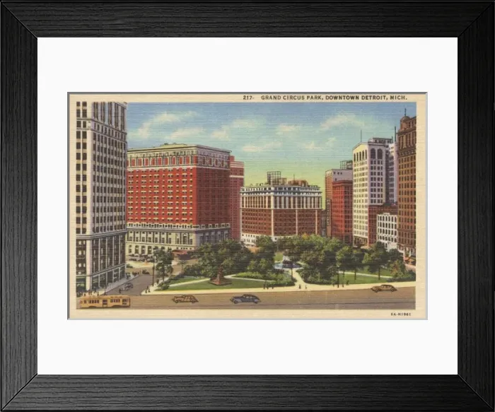 Framed Print : USA - Grand Circus Park, Detroit, Michigan Framed Print : USA - Grand Circus Park, Detroit, Michigan