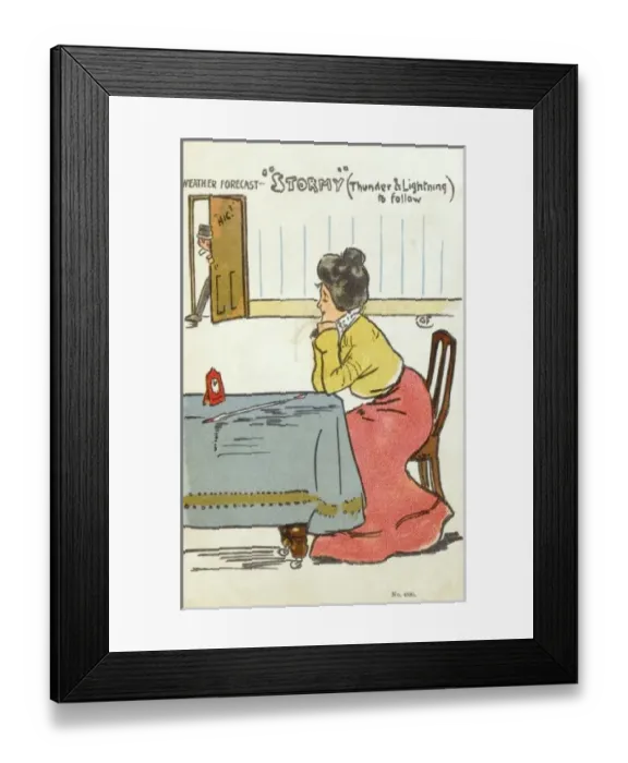 Framed Print : Drunken Husband arrives home Framed Print : Drunken Husband arrives home