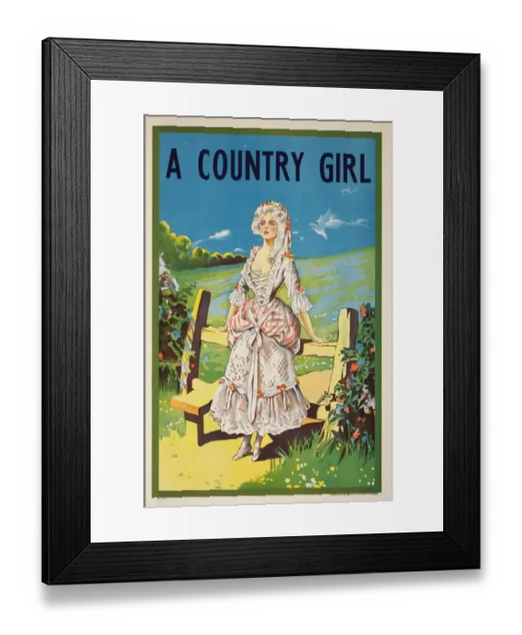 Framed Print : Poster advertising A Country Girl