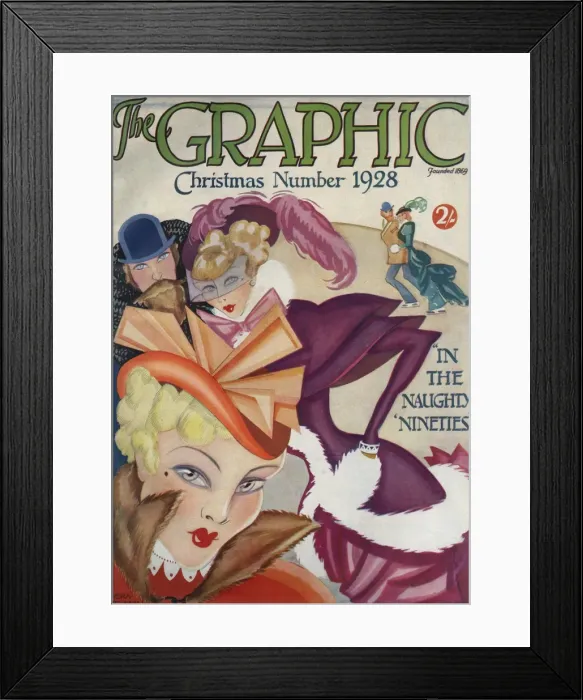 Framed Print : The Graphic Christmas Number front cover, 1928 Framed Print : The Graphic Christmas Number front cover, 1928