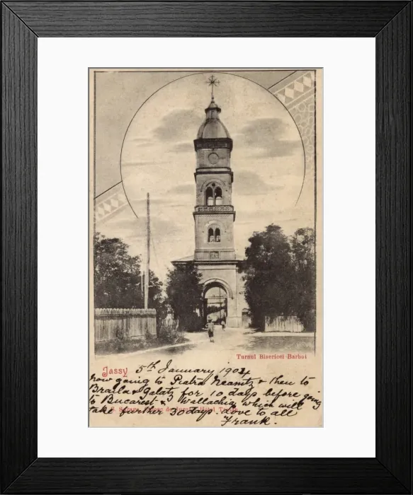 Framed Print : Iasi, Romania - Barboi church tower
