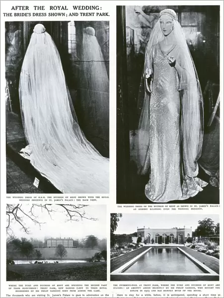 Royal Wedding 1934 - brides dress and Trent Park
