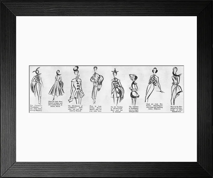 Framed Print : Royal Wedding 1947 - outstanding fashions Framed Print : Royal Wedding 1947 - outstanding fashions