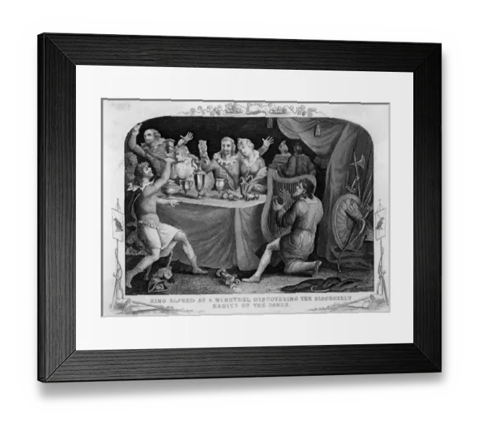 Framed Print : King Alfred disguised in Danish camp Framed Print : King Alfred disguised in Danish camp