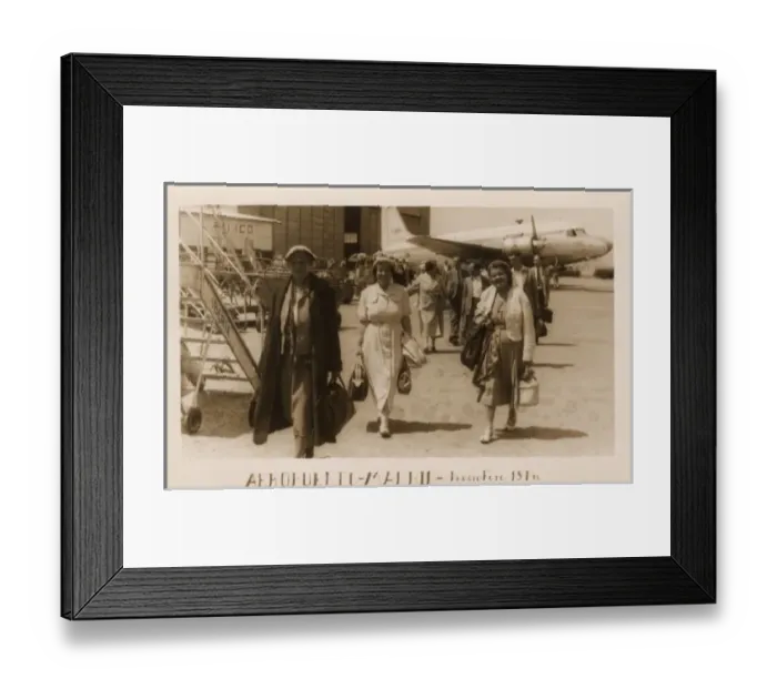 Framed Print : Passengers disembarking at Madrid Airport Framed Print : Passengers disembarking at Madrid Airport
