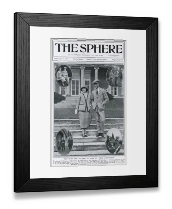 Framed Print : The Sphere front cover - royal honeymoon Framed Print : The Sphere front cover - royal honeymoon