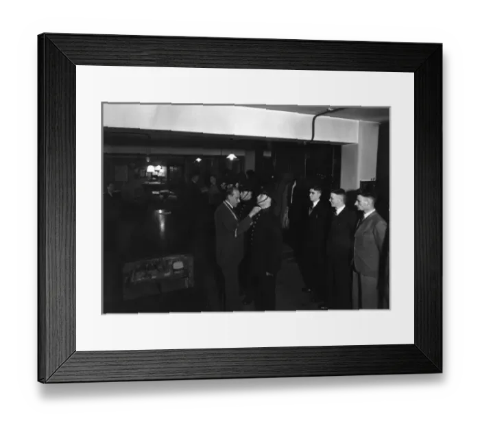 Framed Print : Metropolitan Police officers fitted with uniforms Framed Print : Metropolitan Police officers fitted with uniforms
