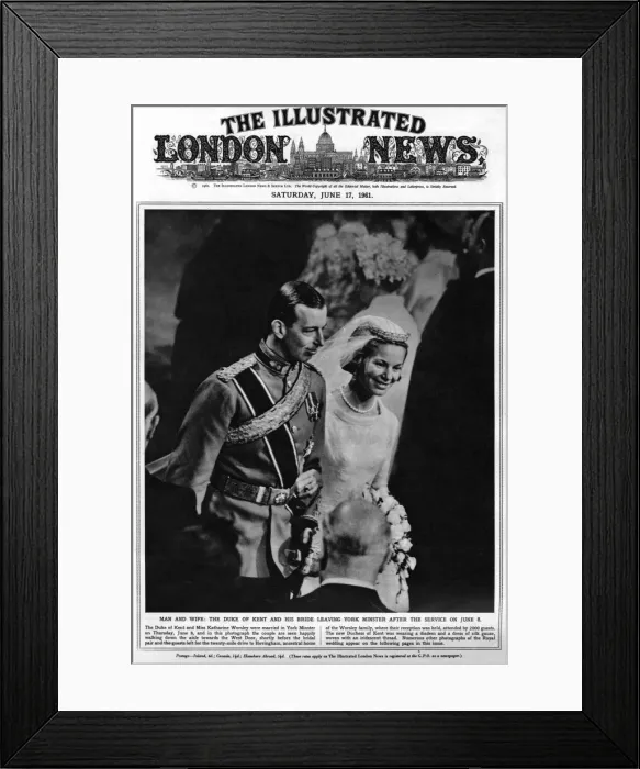 Framed Print : Royal Wedding 1961 - ILN front cover Framed Print : Royal Wedding 1961 - ILN front cover