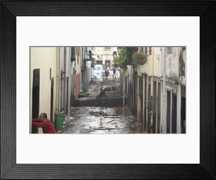 Framed Print : Flood damage in Funchal, Madeira Framed Print : Flood damage in Funchal, Madeira