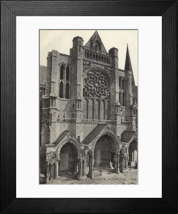 Framed Print : Chartres, France - The North Front of the Cathedral Framed Print : Chartres, France - The North Front of the Cathedral