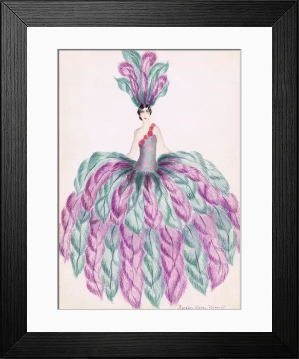 Framed Print : Costume design by Bergere Oscar Perrault Framed Print : Costume design by Bergere Oscar Perrault