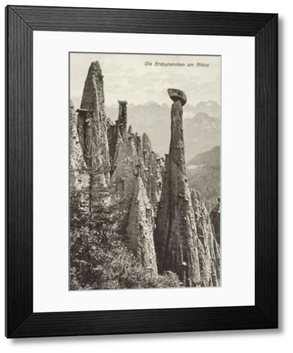 Framed Print : Ritten Plateau, Tyrol, Italy - Erdpyramids Framed Print : Ritten Plateau, Tyrol, Italy - Erdpyramids
