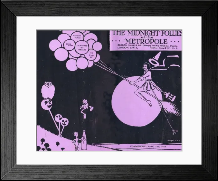 Framed Print : Programme cover for The Midnight Follies Framed Print : Programme cover for The Midnight Follies