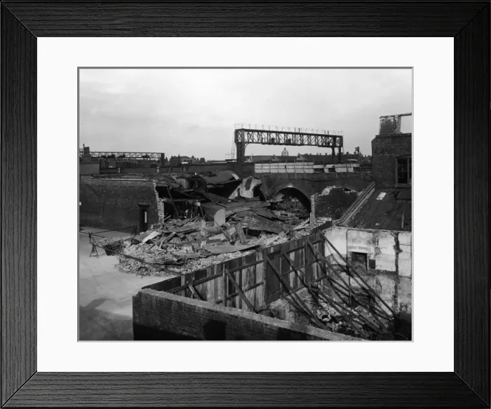 Framed Print : Wartime bomb damage, Lambeth, south east London Framed Print : Wartime bomb damage, Lambeth, south east London