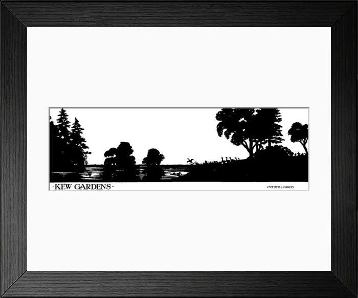 Framed Print : Silhouette scene of Kew Gardens Framed Print : Silhouette scene of Kew Gardens
