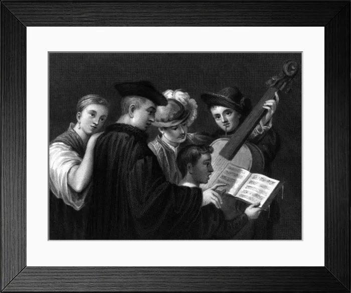 Framed Print : The Music Party - after Titian Framed Print : The Music Party - after Titian