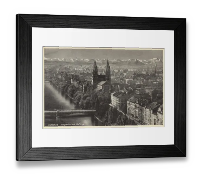 Framed Print : Munich - The Isar River and St. Maximilian Framed Print : Munich - The Isar River and St. Maximilian