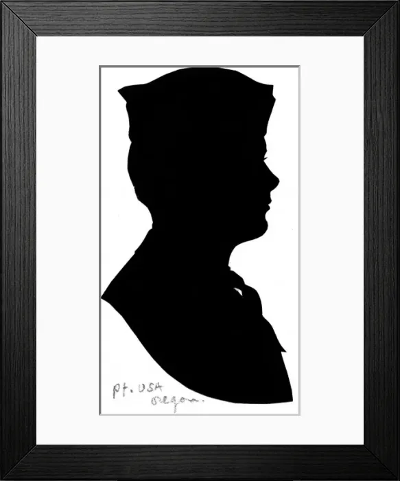 Framed Print : Silhouette of an American private Framed Print : Silhouette of an American private