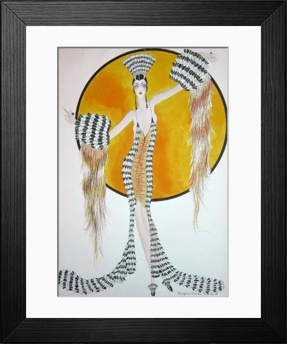 Framed Print : Costume design by Bergere Oscar Perrault Framed Print : Costume design by Bergere Oscar Perrault